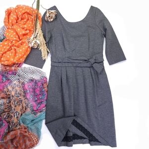 New Kate Spade Elegant Gray Low Back Dress Size 8